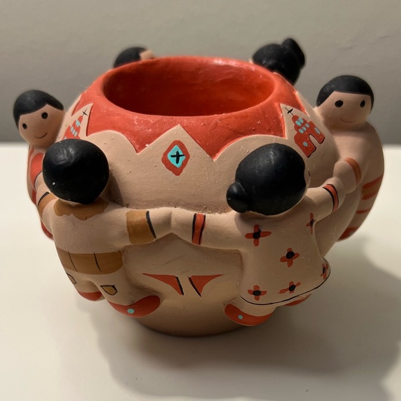 1989 Teissedre Friendship Pot with 6 Children signed - Picture 3 of 6